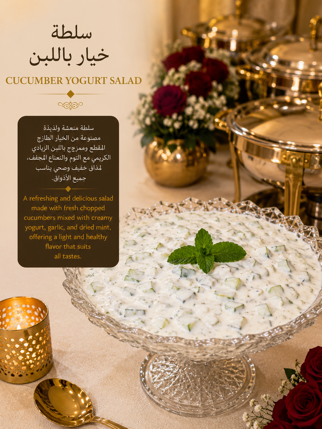 سلطة خيار باللبن