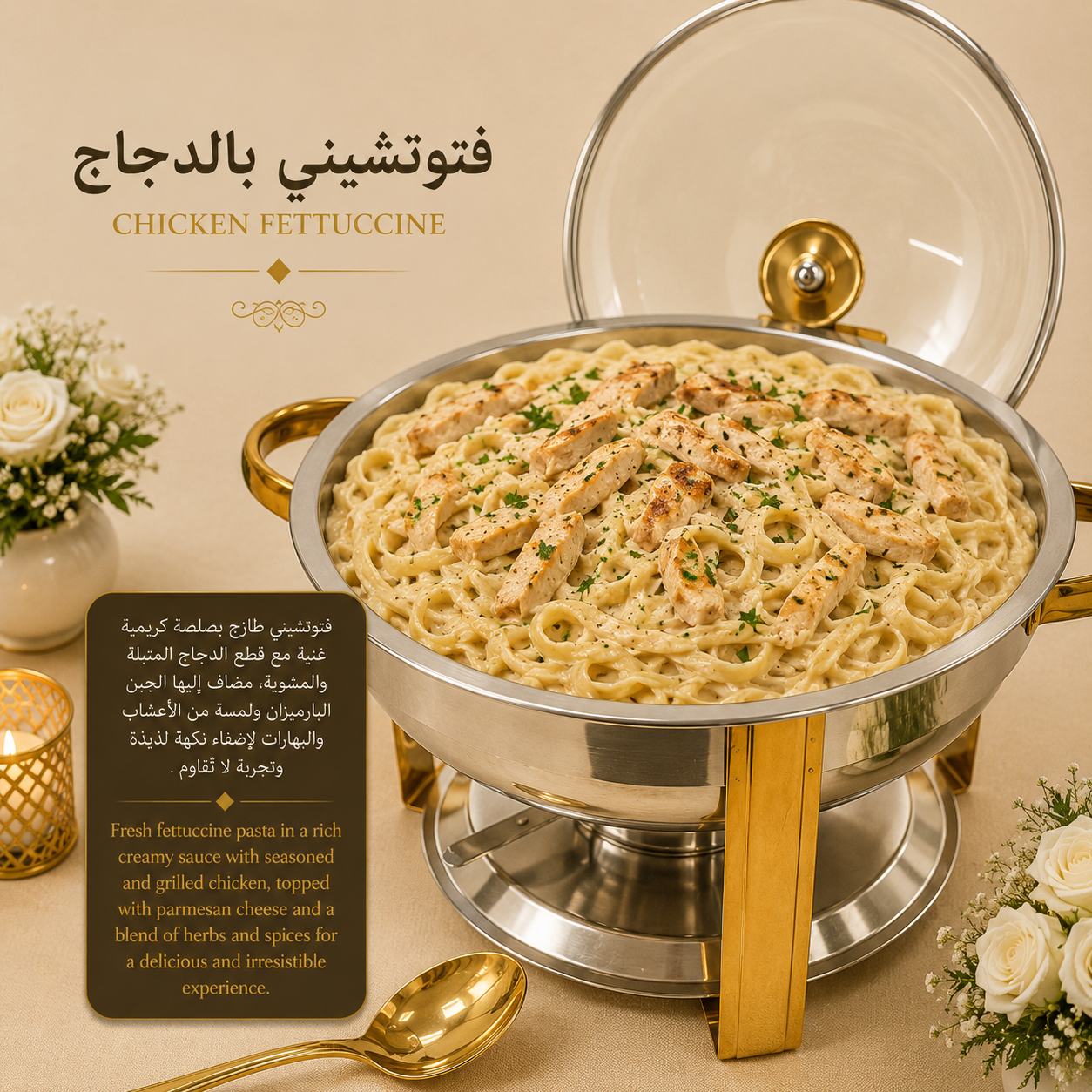 فوتشيني بالدجاج