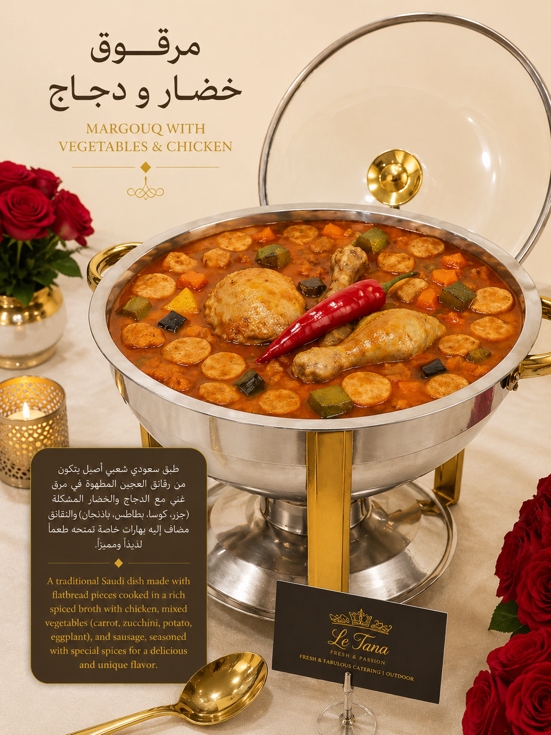 مرقوق خضار و دجاج